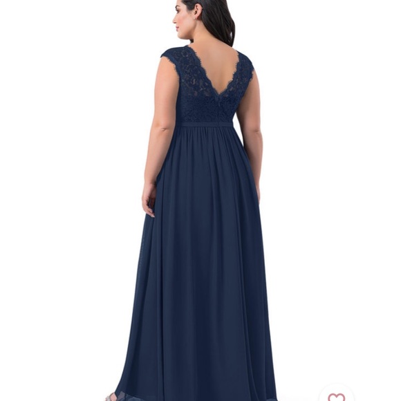 Azazie Dark Navy size A10 bridesmaid dress - Picture 7 of 9